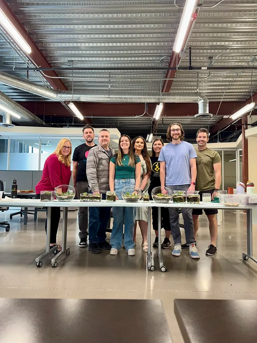 Diablos in office planting project for Earth Day 2025